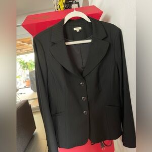 Black subtle stripe blazer